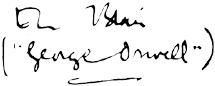 George Orwell signature